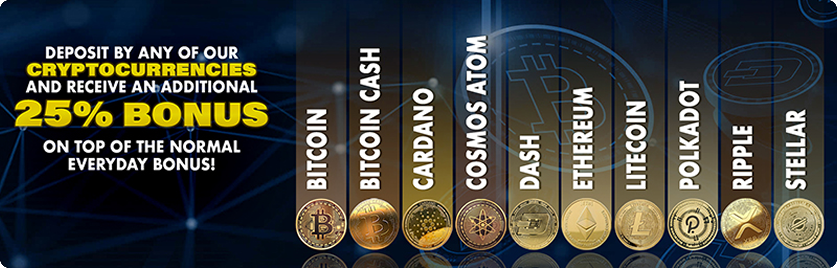 Cryptocurrency 25% Bonus